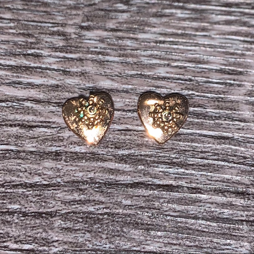 💘 Original Juicy Couture Gold Stud Heart Earrings - Picture 4 of 4
